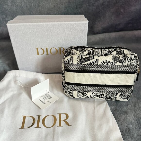Christian Dior Embroidered Cosmetic Pouch - Picture 2 of 3